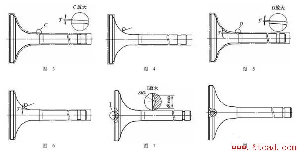 发动机气门图样设计时考虑到这些问题