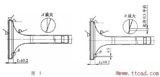 发动机气门图样设计时考虑到这些问题