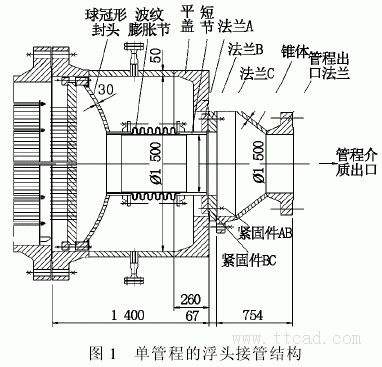 浮头式换热器单管程的浮头接管结构设计