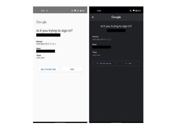 Google在Android上发布了针对双重身份验证界面的新